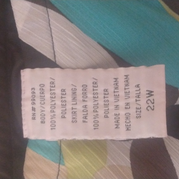 NWOT Size 22W Beautiful skirt Turquoise. Great condition. - Picture 3 of 6